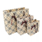 OEM ODM Tea Striped Khaki Kraft Paper Bags لمتجر الملابس