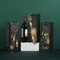 أكياس الورق المخصصة المطبوعة النبيذ زجاجة الذهب ختم صناديق الكرتون المموج